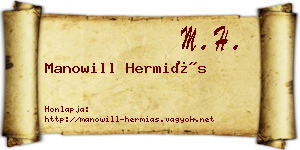 Manowill Hermiás névjegykártya